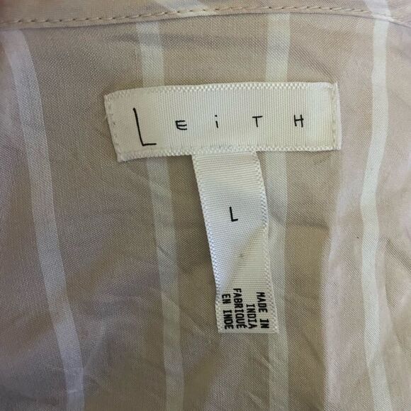 Keith Ruffle striped long sleeve wrap style top - Picture 3 of 6